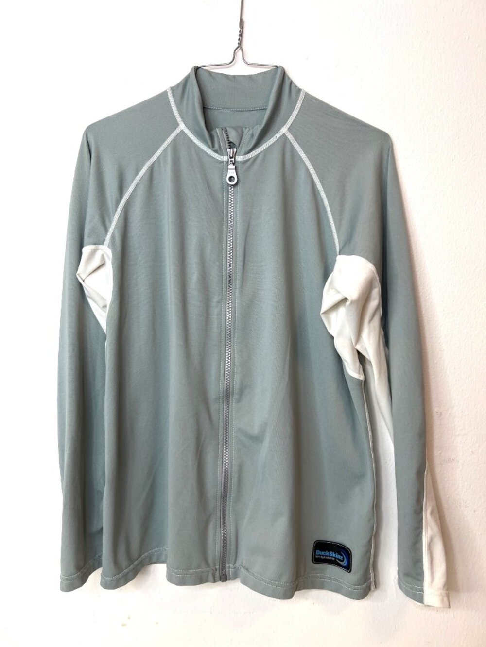 DuckSkinz Sun Protection Zone SPF Long Sleeve Full Zip Rash Guard Top Unisex S